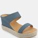 Journee Collection Women's Tru Comfort Foam Alissa Slide - Blue - 7.5