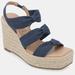 Journee Collection Women's Tru Comfort Foam Santorynn Sandals - Blue - 9.5