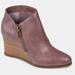 Journee Collection Journee Collection Women's Tru Comfort Foam Glam Wedge Bootie - Purple - 12