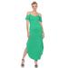 White Mark Women's Laxi Green Maxi Dress - Green - L