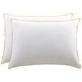 Cheer Collection Goose Down Alternative Striped Pillow - Set of 2 - White - KING