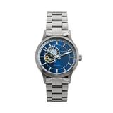 Heritor Watches Heritor Automatic Oscar Semi-Skeleton Leather-Band Watch - Blue