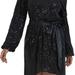 Anna-Kaci Women's Batwing Sleeve Sequin Party Dress - Black - XL