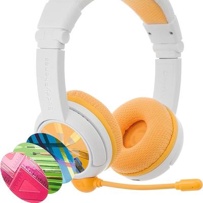 BuddyPhones Wireless School Headphone With Beam Mic And Extra Audio Cable - Yellow
