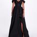 Marchesa Notte Twist Taffeta Gown - Black - Black