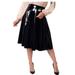 Krisp Womens/Ladies High Waist Full Midi Skirt - Black