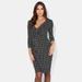 Krisp Womens/Ladies Polka Dot Crossover Dress - Black - Black