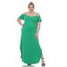 White Mark Plus Size Lexi Maxi Dress - Green - 3X