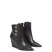L.K. Bennett Brie Black Nappa Leather Ankle Boot - Black