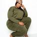 Buxom Couture Ruched Lounge Set - Green - 2X