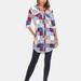 White Mark Women Plaid Tunic Shirt - Red - XL