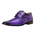 LIBERTYZENO Blacktown Leather Oxford Style Dress Shoes - Purple - 12