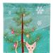 Caroline's Treasures 28 x 40 in. Polyester Sphynx Cat Merry Christmas Tree Flag Canvas House Size 2-Sided Heavyweight