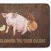 Caroline's Treasures 19 in x 27 in Welcome to the Farm with the pig and chicken Machine Washable Memory Foam Mat