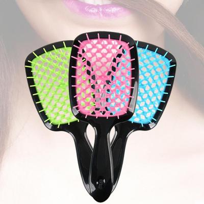 SheShow Fluffy Shape Comb Mesh Comb Wide Teeth Air Cushion Comb Massage Anti-Static Hairbrush Salon Hair Care Styling Tool - Green