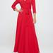 West K Grace Faux-Wrap Maxi Dress With Tie Waist - Red