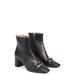 L.K. Bennett Novella Black Smooth Calf Leather Ankle Boot - Black
