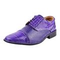 LIBERTYZENO Owen Leather Oxford Style Dress Shoes - Purple - 9