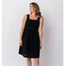 Mata Traders Billie Jumper Dress - Black Linen - Black - XL