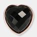 Bronzallure Carisma Natural Stone Heart Ring - Black Onyx - Pink - 7