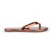 Yosi Samra Rivington Flip Flop In Bronze Chrome - Brown