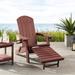Inspired Home Rider Adirondack Chair With Retractable Footrest - Brown
