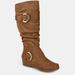 Journee Collection Journee Collection Women's Wide Calf Jester-01 Boot - Brown - 9
