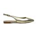 Yosi Samra Vera Slingback Flat In Gold Leather - Gold