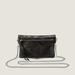 Convalore Wearable Wallet Belt Bag with Chain Strap in Black Metallic - Black