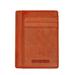 Breed Breed Chase Genuine Leather Front Pocket Wallet - Orange