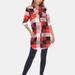 White Mark Women Plaid Tunic Shirt - Red - L