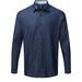 Premier Premier Mens Long Sleeve Denim-Pindot Shirt (Indigo) - Blue - XXL