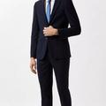 Burton Mens Essential Single-Breasted Tailored Suit Jacket - Navy - Blue - 42R