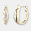 Bonheur Jewelry Babette Crystal Hoop Earrings - Gold - .75â€³
