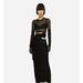 dolce_and_gabanna Kim Long Spandex Jersey Skirt With Belt - Black - 42