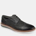 Vance Co. Shoes Warrick Wide Width Wingtip Derby - Grey - 8