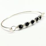 Alexa Martha Designs Large Swarovski Crystal Bar Bangle Bracelet - Black