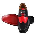 LIBERTYZENO Boyka Leather Red Bottom Oxford Style Dress Shoes - Black - 9