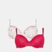 Gorgeous Womens/Ladies Floral Padded T-Shirt Bra - Pack Of 2 - Pink - 32DD