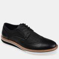 Vance Co. Shoes Warrick Wide Width Wingtip Derby - Black - 8