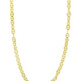 Sterling Forever Sterling Silver Textured Anchor Chain Necklace - Gold