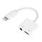 Fresh Fab Finds 2-In-1 3.5mm Headphone Adapter Charger For I phone 13/13Pro, SE, 12/Mini/Pro, 11/Pro Max. Audio Splitter Dongle. - White