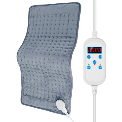 Fresh Fab Finds Electric Heating Pad - 22.8" x 11.4" - Pain Relief For Shoulder, Neck, Back, Spine, Legs, Feet - 9 Temp Levels, 4 Timer Modes - Gray