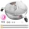 Fresh Fab Finds 15" High Pressure Washer Flat Surface Cleaner 4000PSI Stainless Steel Disc Power Washer Broom With 3 Wheels 2 Washer Extension Wands 2 Replacement No