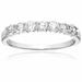 Vir Jewels 3/4 Cttw Diamond Wedding Band For Women In 14 K White Gold 7 Stones Prong Set - White - 4.5