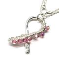 Alexa Martha Designs Limited Edition 2021 Pink Crystal Ribbon Necklace - Pink