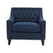 Chic Home Design Aberdeen Linen Tufted Back Rest Modern Contemporary Club Chair - Blue