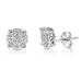 Vir Jewels 1/10 cttw Diamond Stud Earrings In .925 Sterling Silver Push Backs Round Shape - Grey
