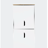 FM Furniture Zurich Double Kitchen Pantry, Double Door Cabinet, Four Shelves - White