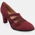 Journee Collection Women's Comfort Narrow Width Loren Pump - Red - 6.5